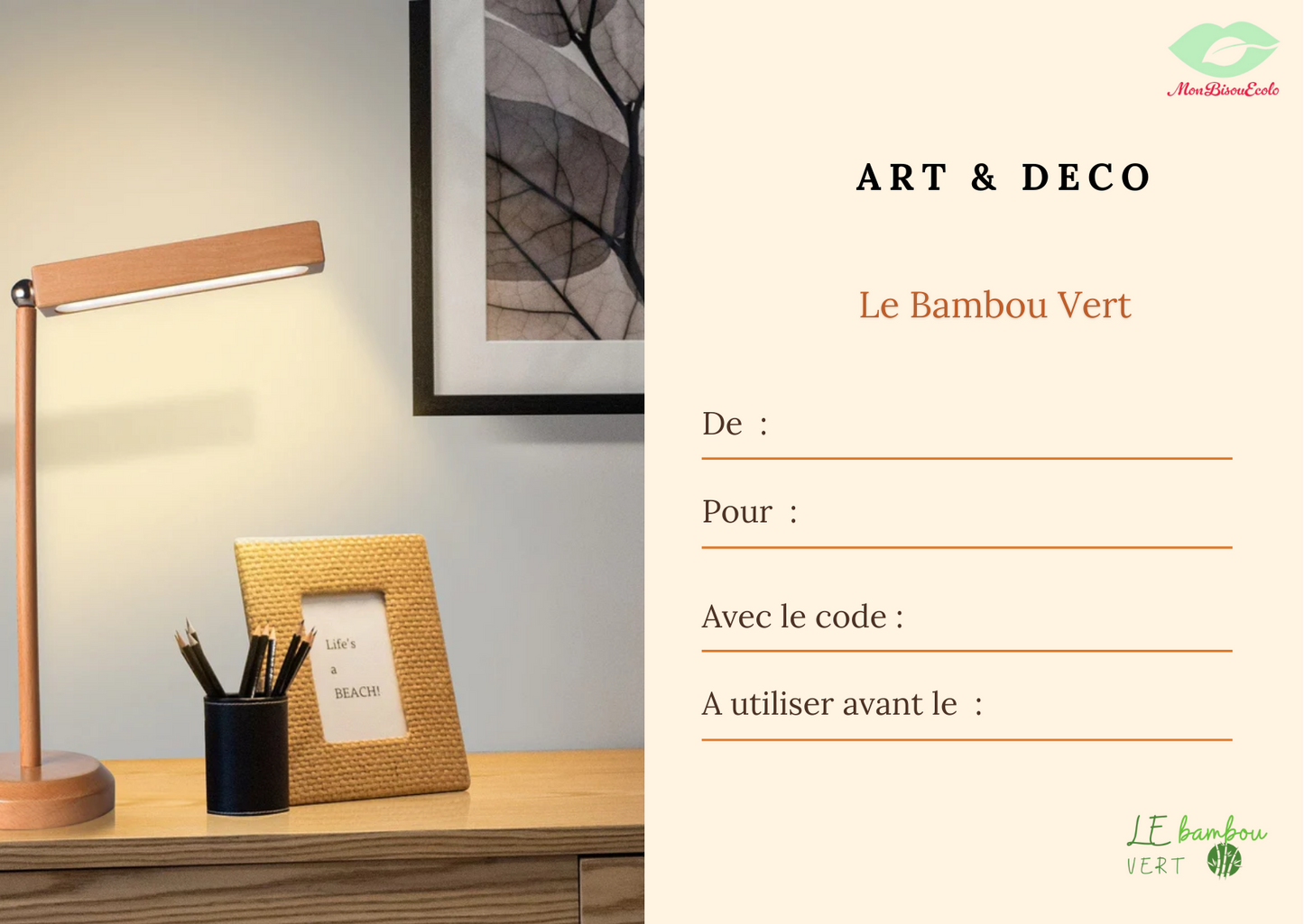 Carte-cadeau Le Bambou Vert