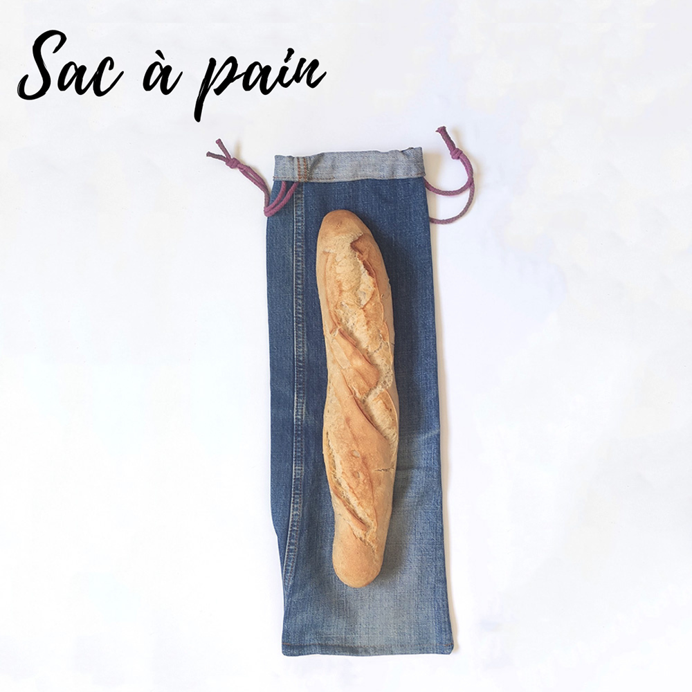Sac à pain ou baguette en tissu réutilisable - Solide !