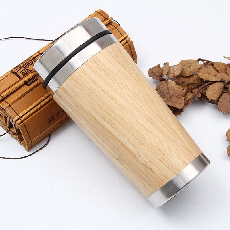 Mug Thermos en bambou et acier inoxydable 450ml - MonBisouEcolo