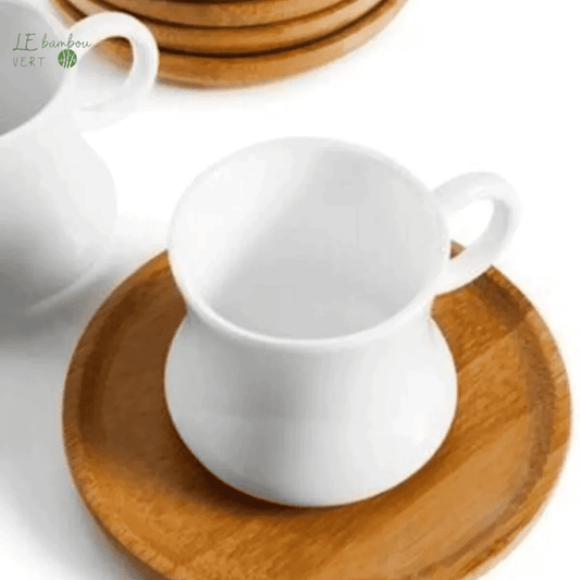 Ensemble de tasses en céramique et bambou 95 ml, 12 pièces