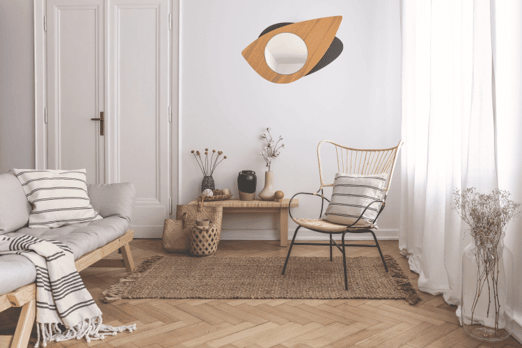 Miroir mural en bois – Cyclope