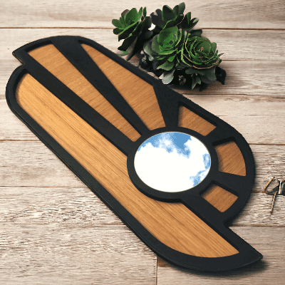 Miroir en bois – Black Sunset