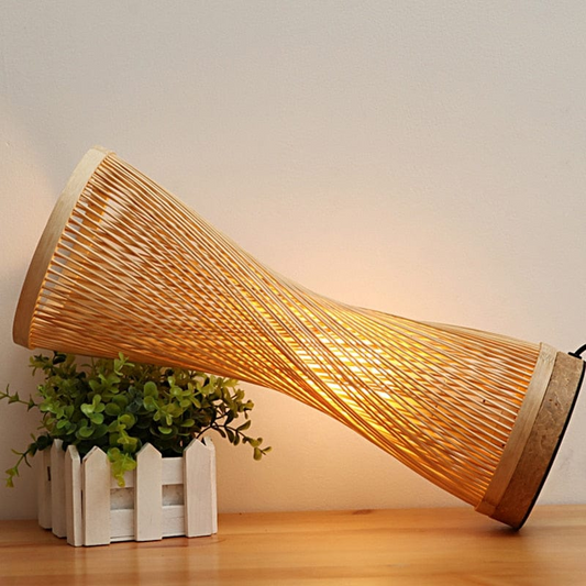 Lampe de chevet tissage bambou - MonBisouEcolo